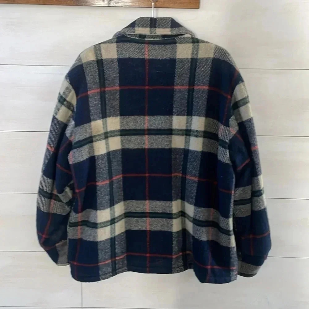 Vintage Sears Sportswear Wool Plaid Jacket Men’s 42 Button Front Outdoor Woodsy - Picture 5 of 15